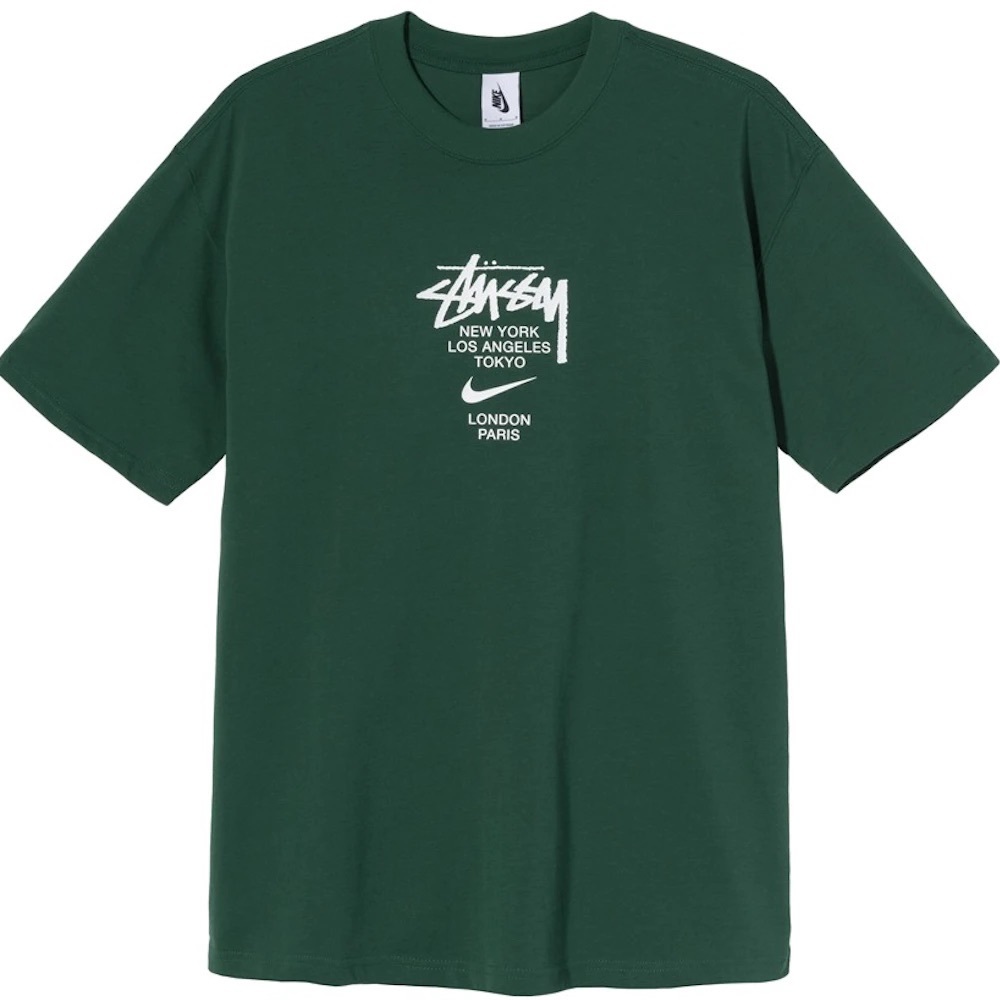Stussy x Nike green T- shirt large